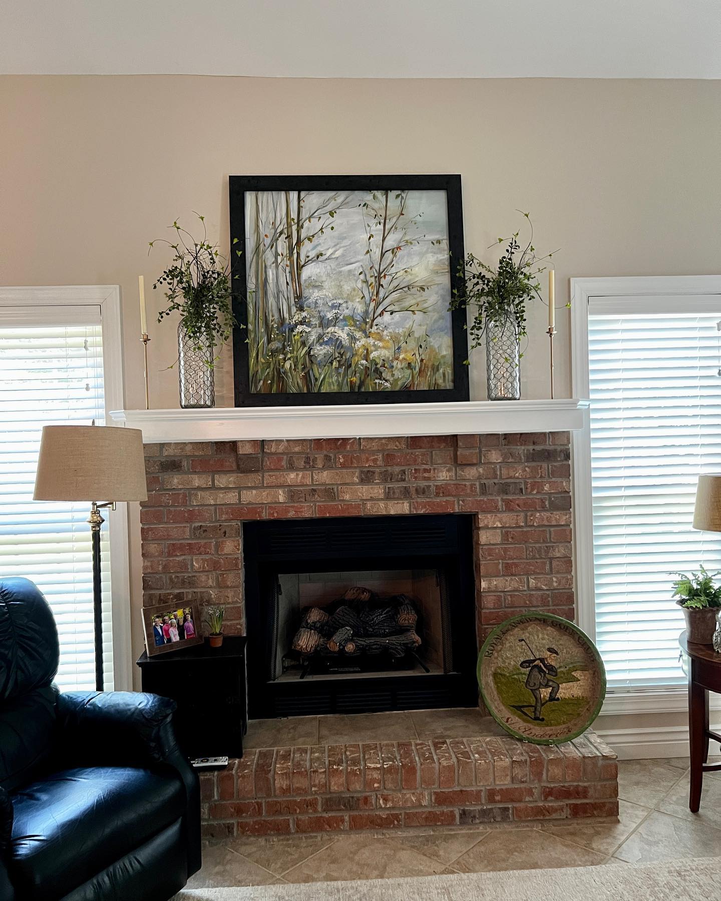 Photo of paint color sw-rivers-edge in a Living Room by @lorikursaveinteriors