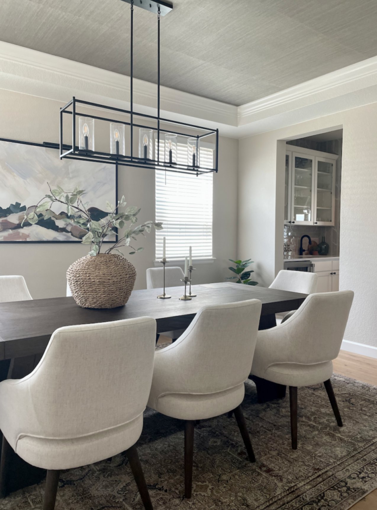 Accessible Beige in a dining room
