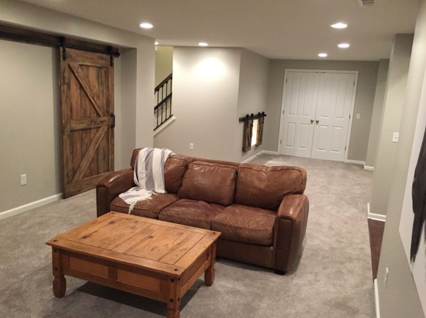 Agreeable Gray by Sherwin Williams basement 3