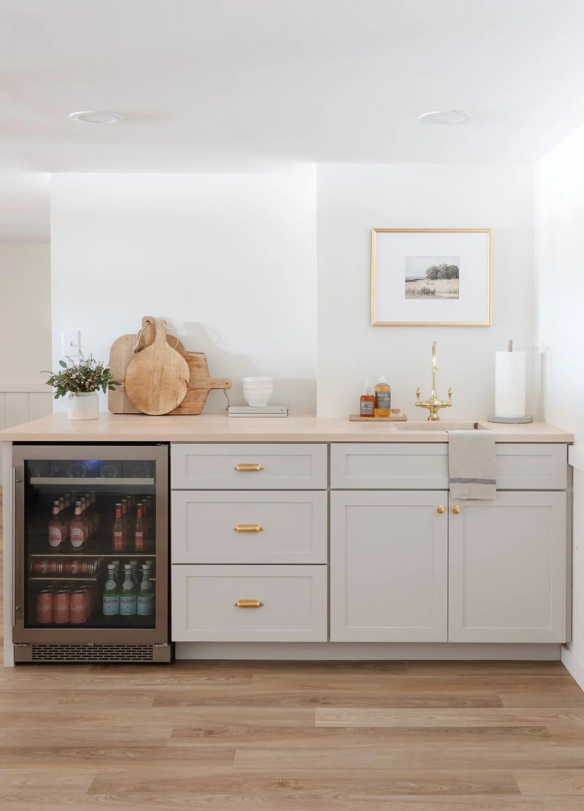 Agreeable Gray by Sherwin-Williams kitchen cabinets