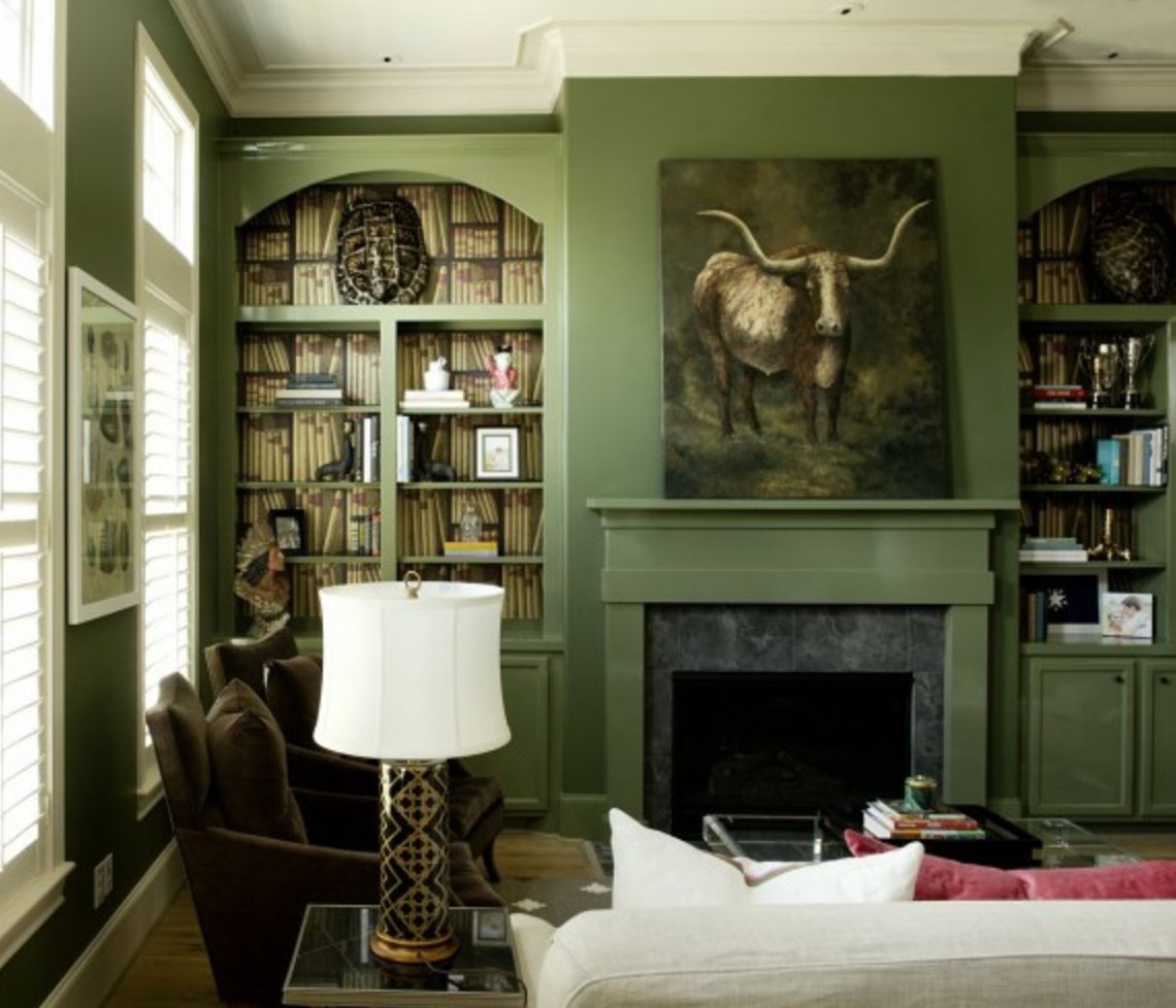 Alligator Alley by Benjamin Moore in a living room