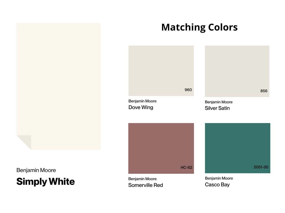 BM Simply White coordinating colors