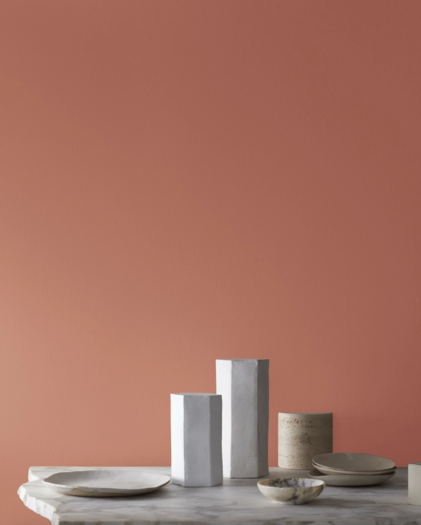 Baked Terra Cotta in a dining room