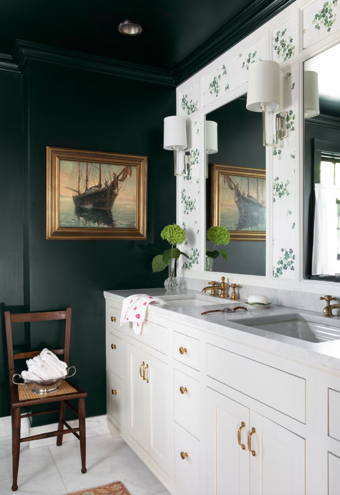 Black Forest Green in a bathroom