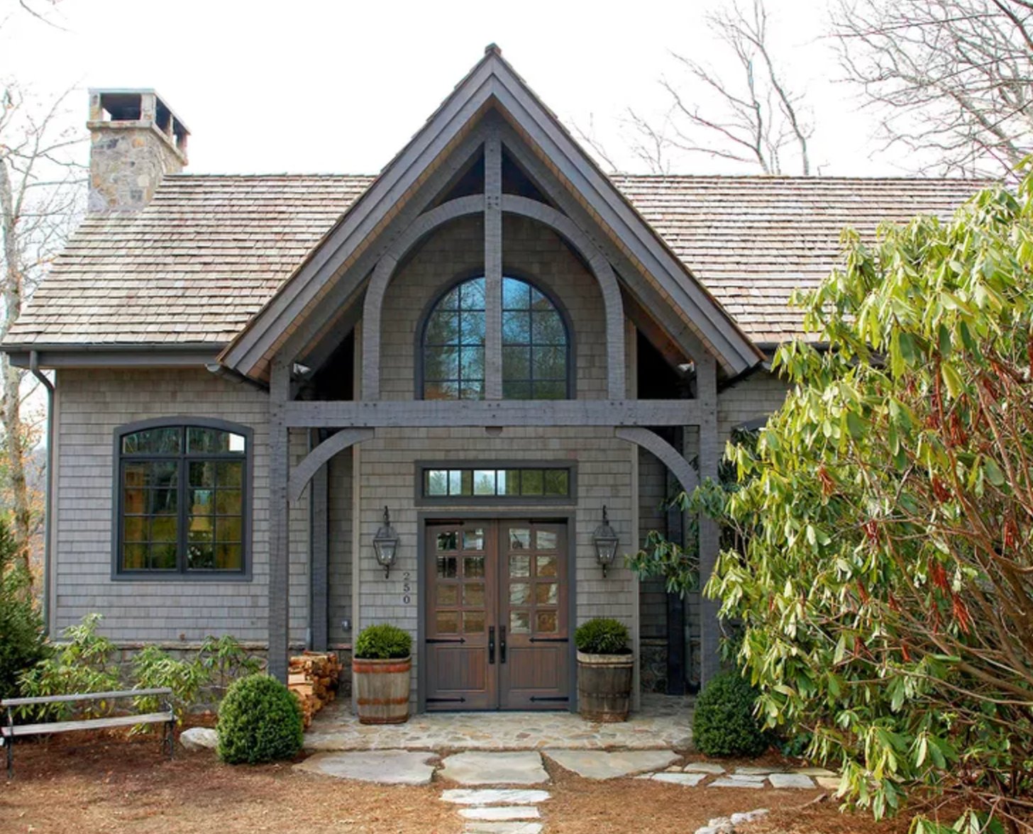 Black and black house exterior