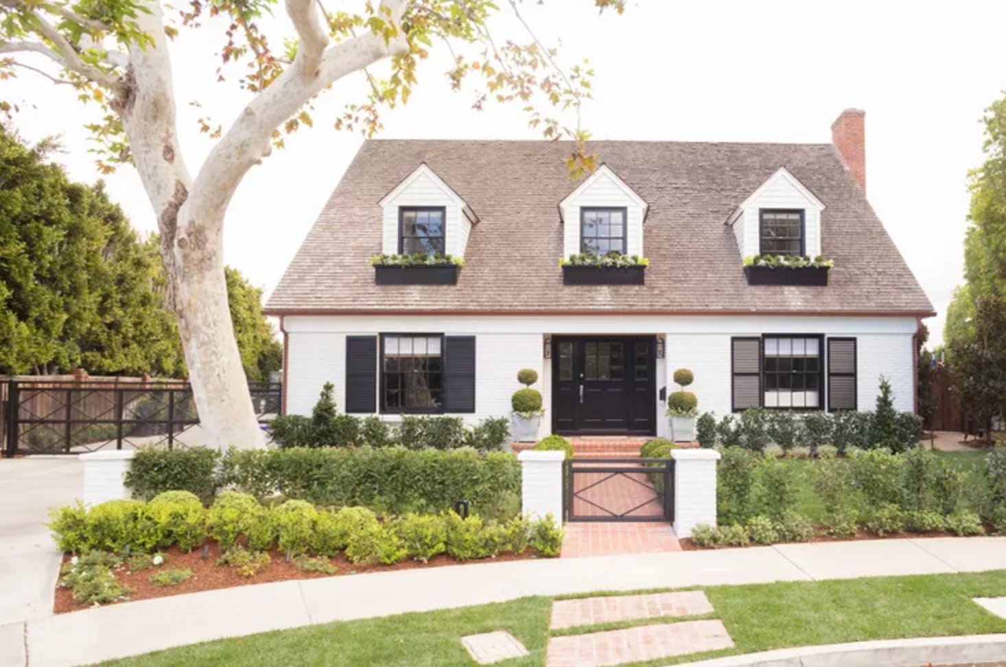 Black and white house exterior
