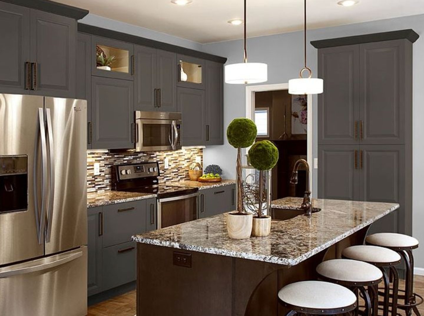 Bronze Kitchen Cabinets