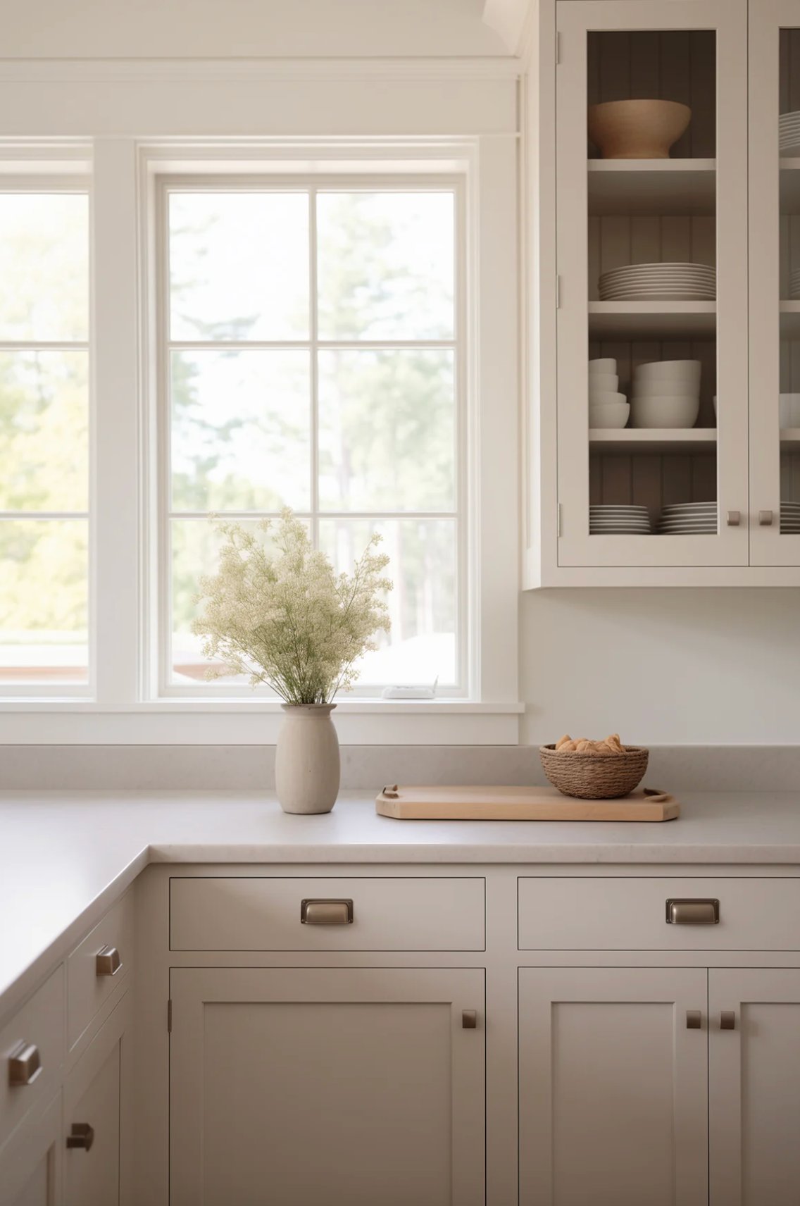 Edgecomb Gray by Benjamin Moore kitchen cabinets
