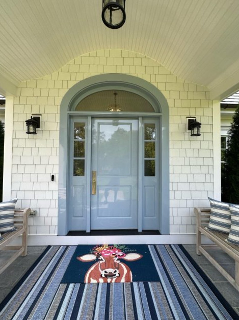Exterior door with a high-gloss finish