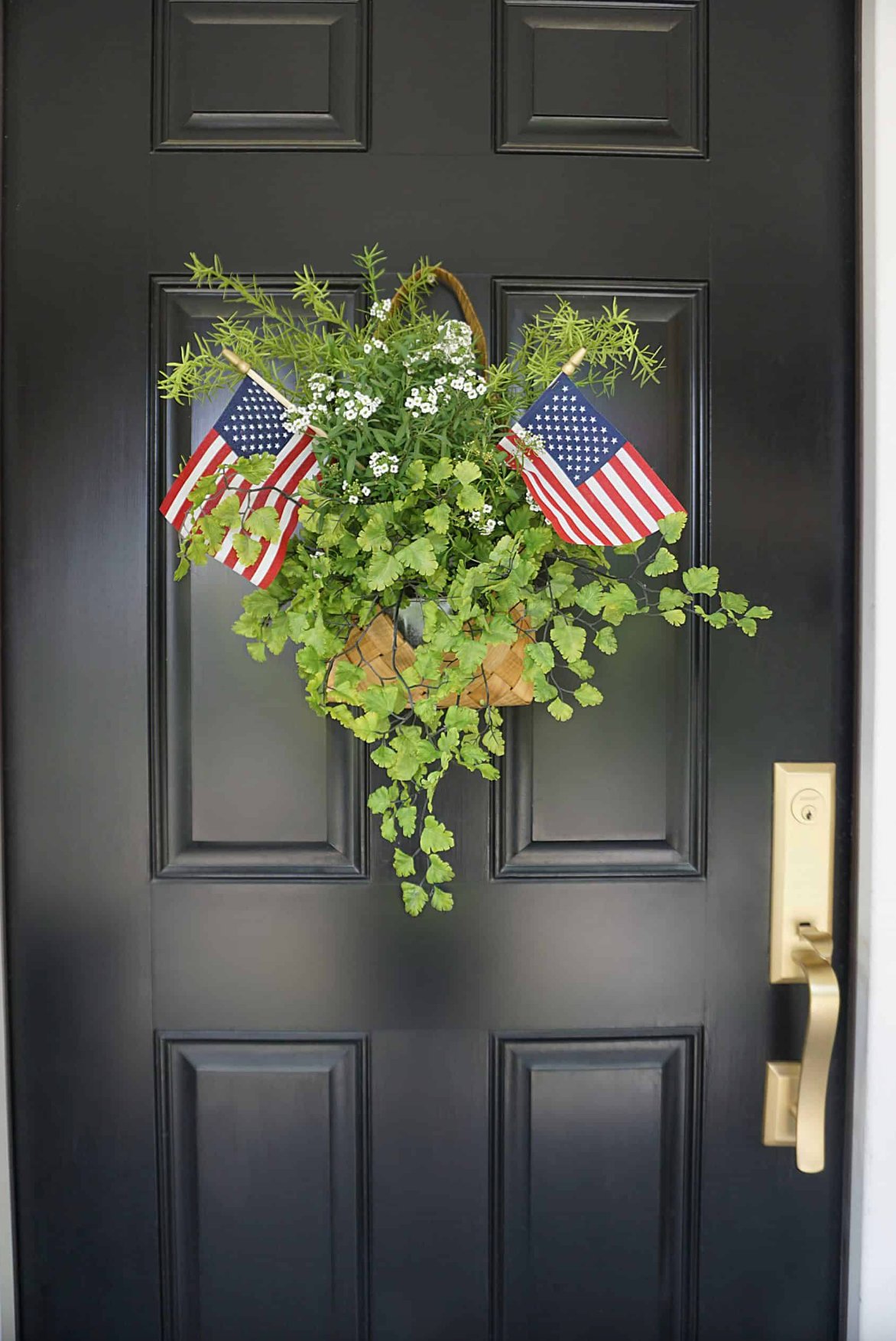 Exterior door with a semi gloss finish