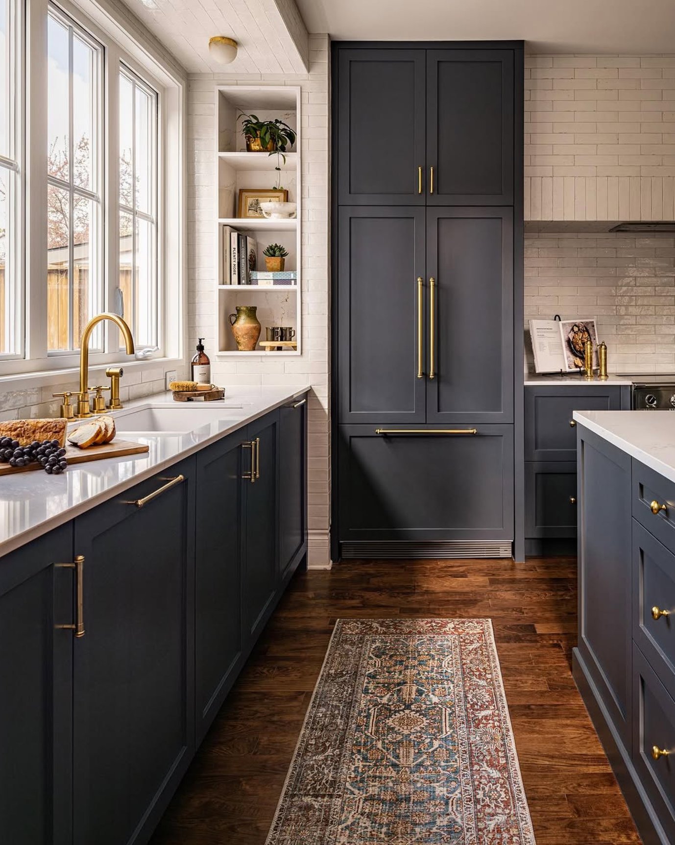 Flint by Benjamin Moore kitchen cabinets