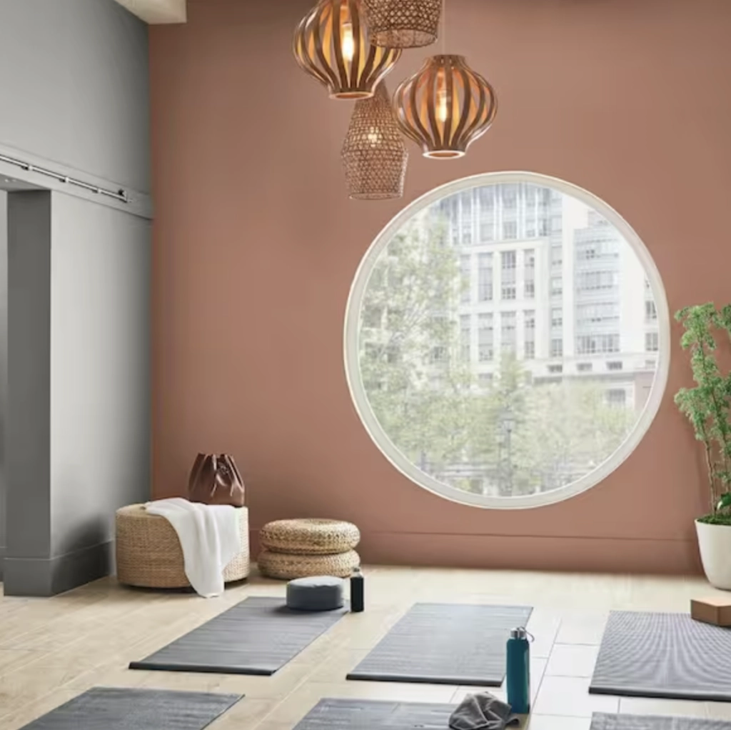 Glazed Pot in a yoga studio