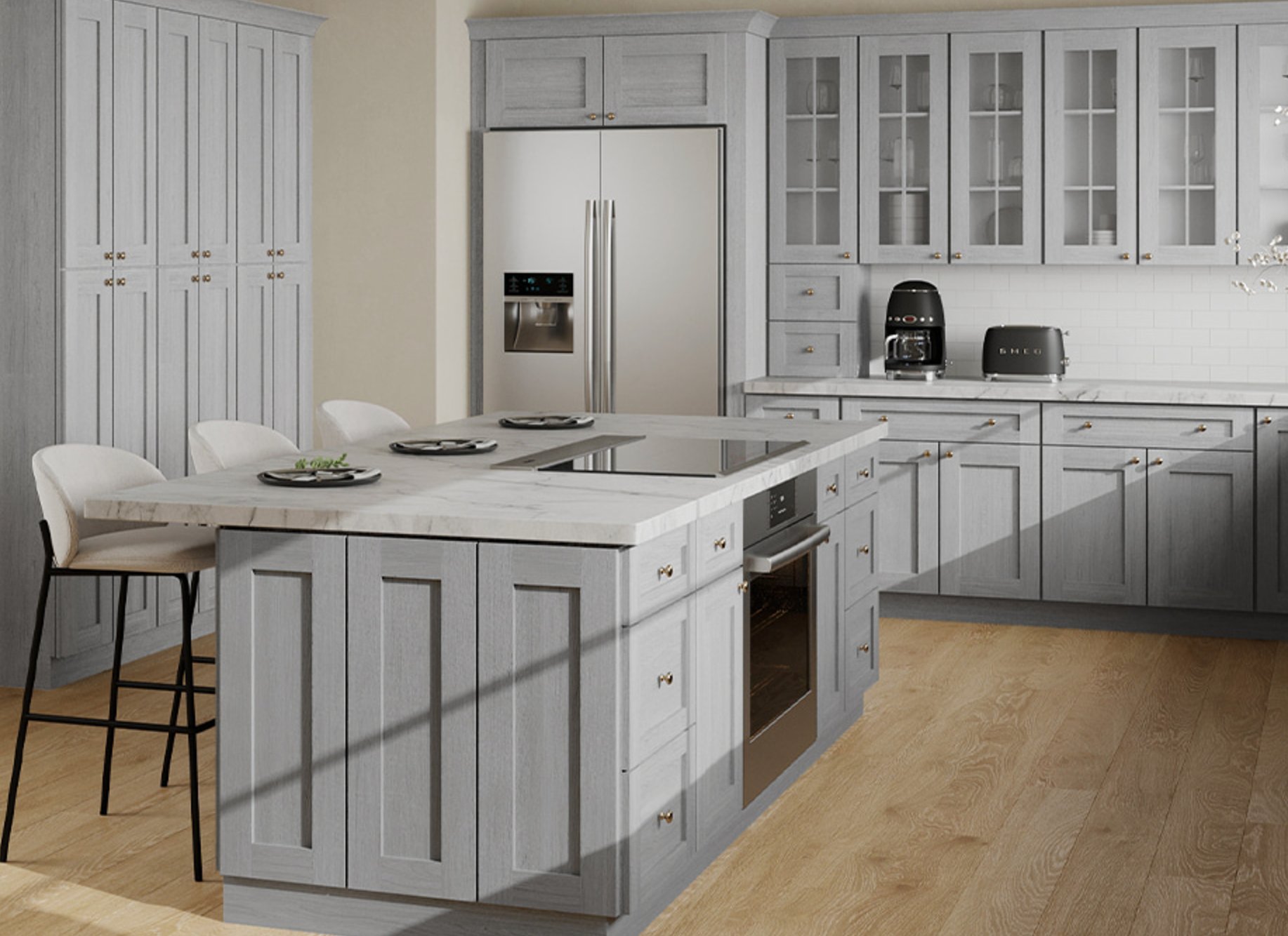 Gray Kitchen Cabinets 2