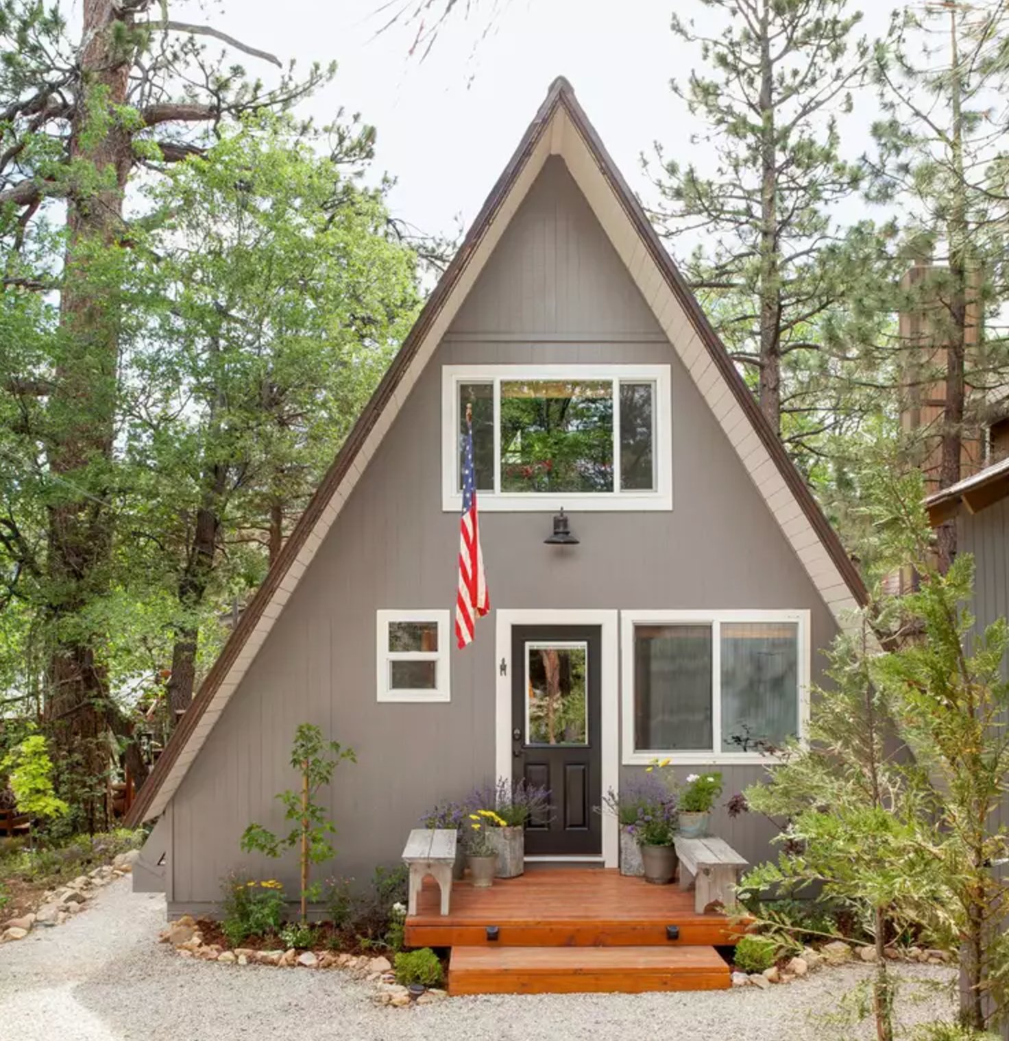 Gray and white house exterior