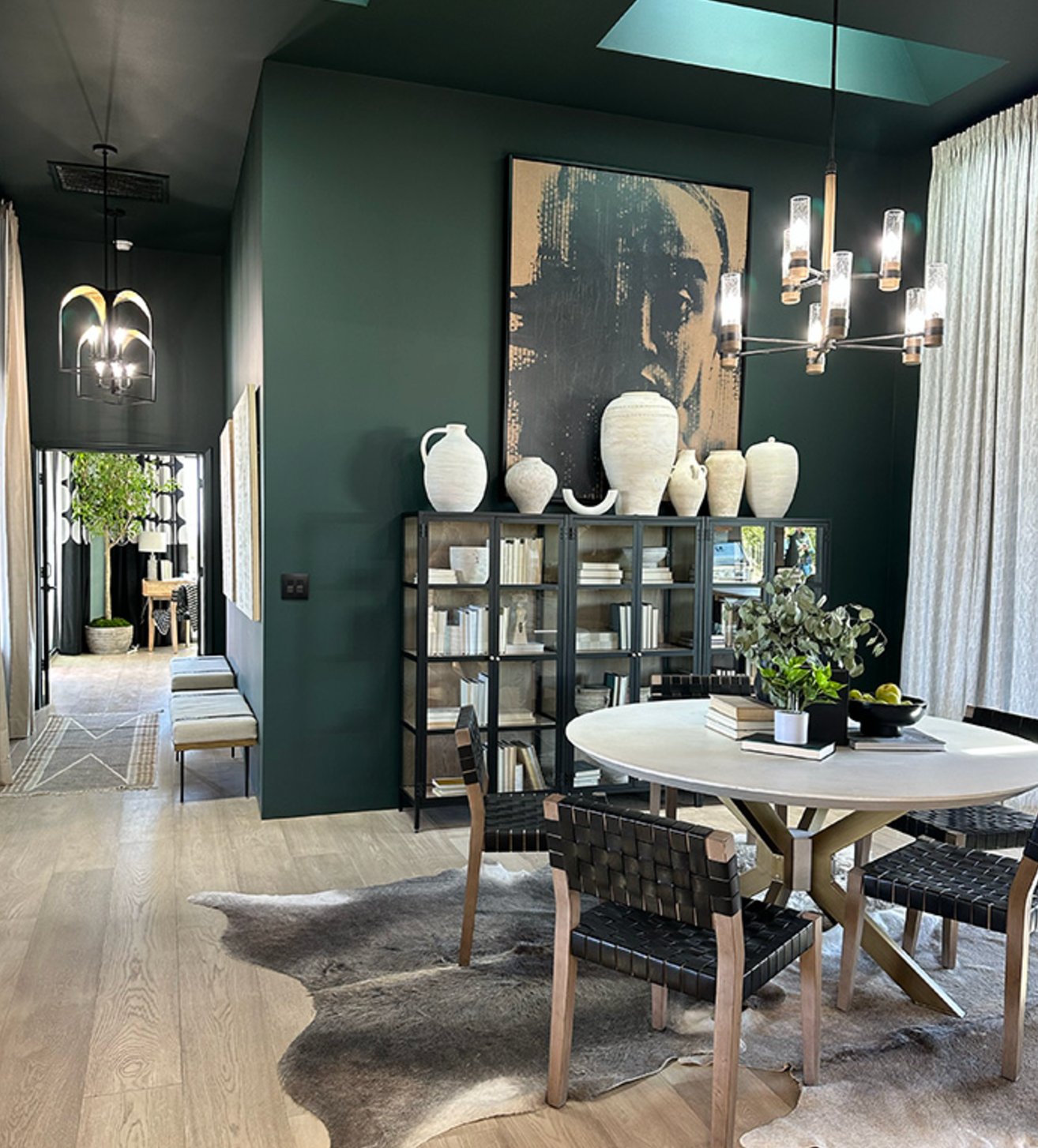 Jasper by Sherwin-Williams in a dining room