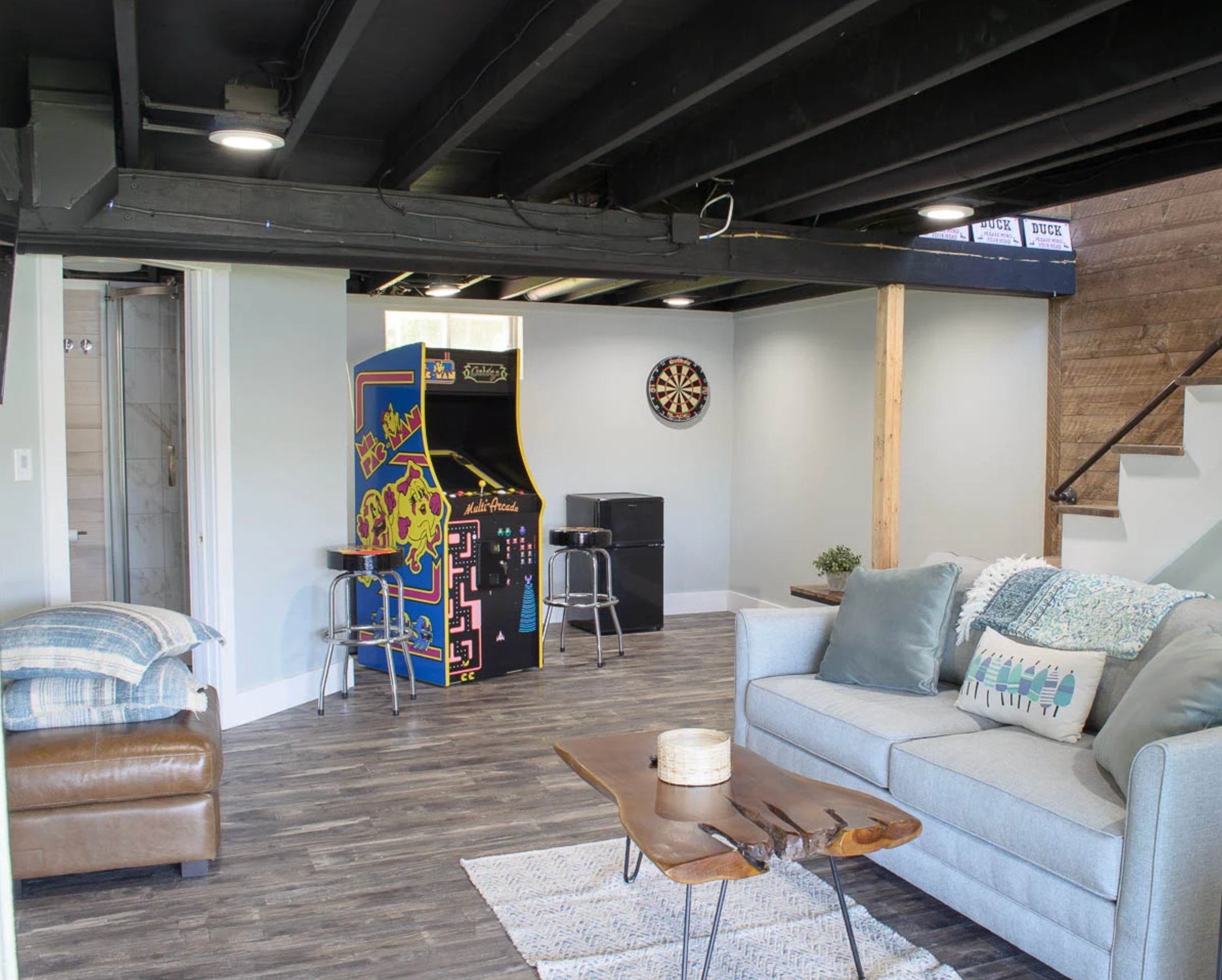 Mindful Gray by Sherwin Williams basement