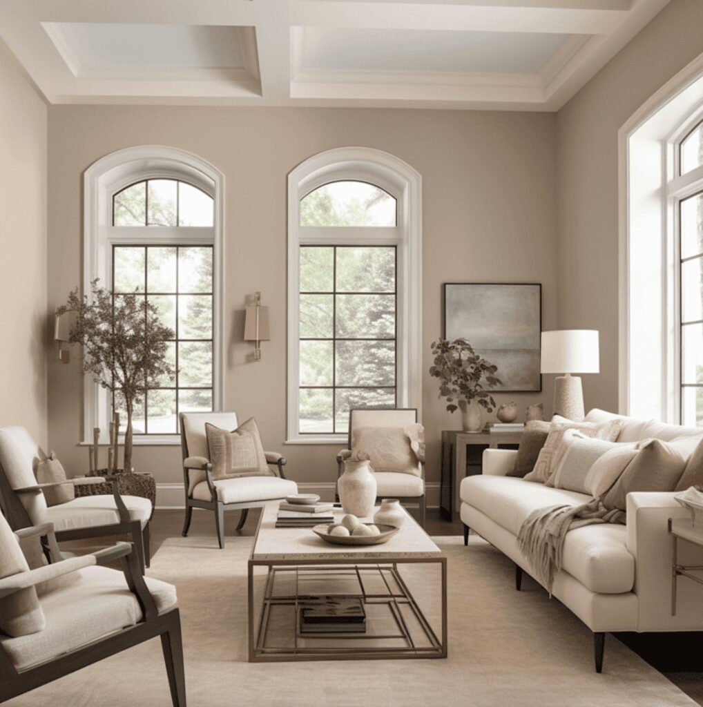 Natural Linen by Sherwin-Williams in living room