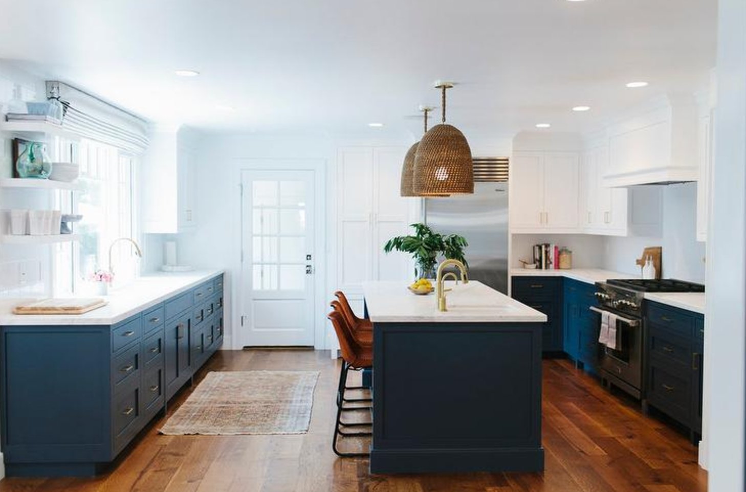 Navy Blue kitchen cabinets 3