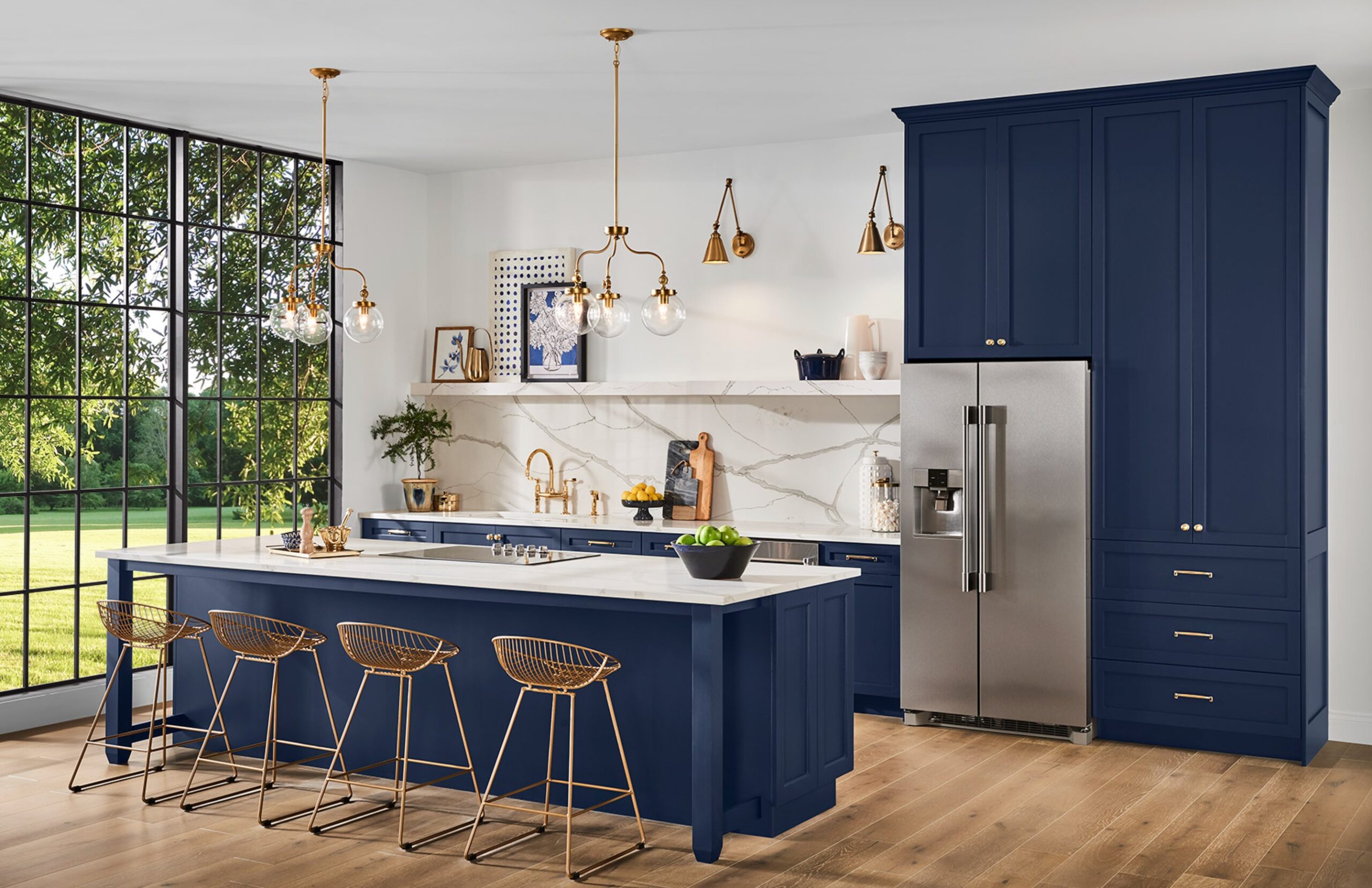 Navy Blue kitchen cabinets scaled