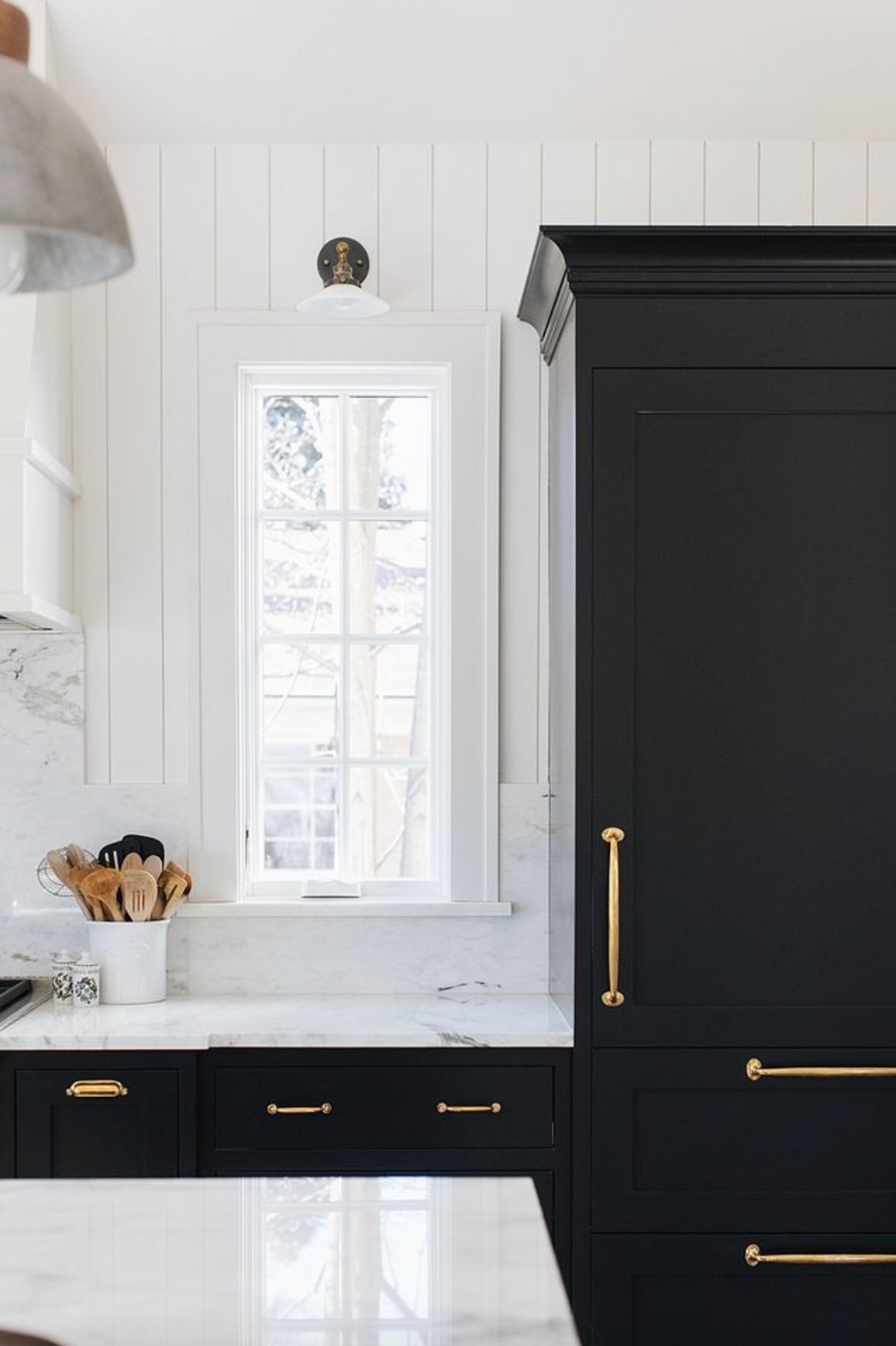 Onyx by Benjamin Moore kitchen cabinets