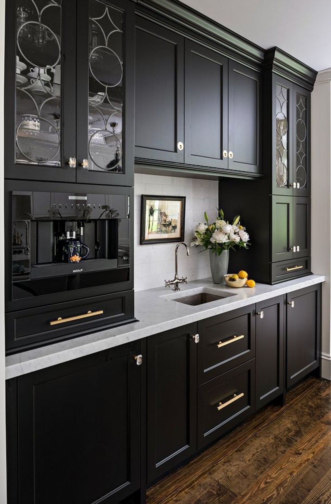 Onyx by Benjamin Moore kitchen cabinets