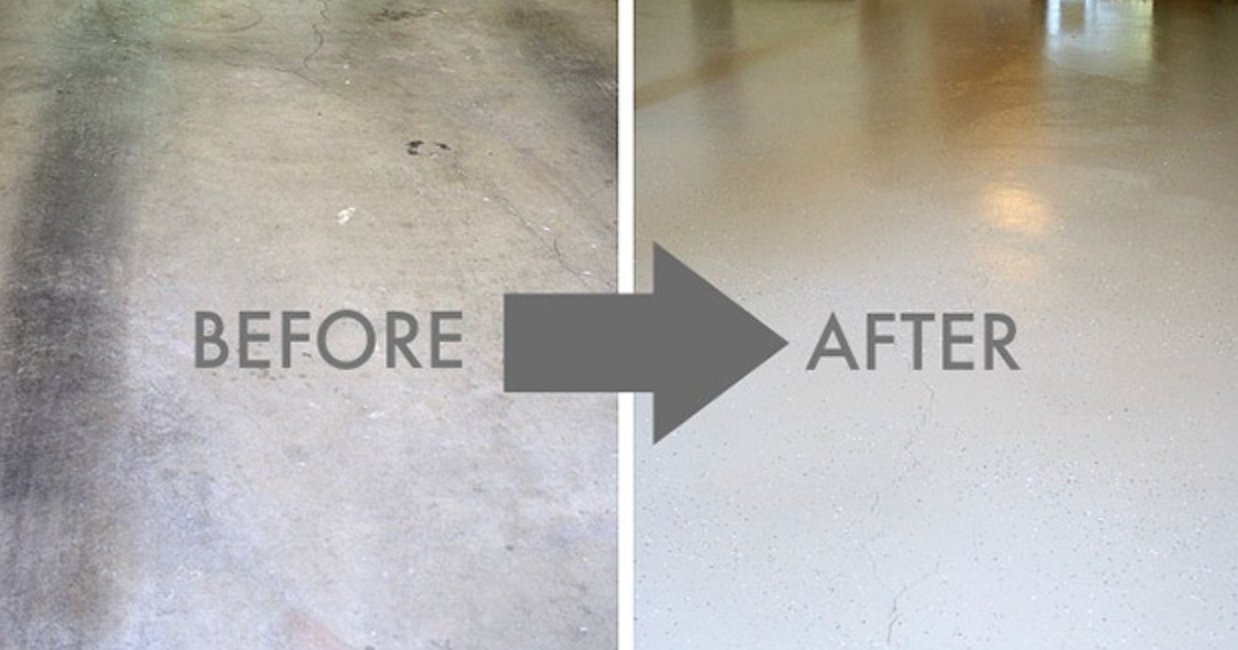 Painted garage floor