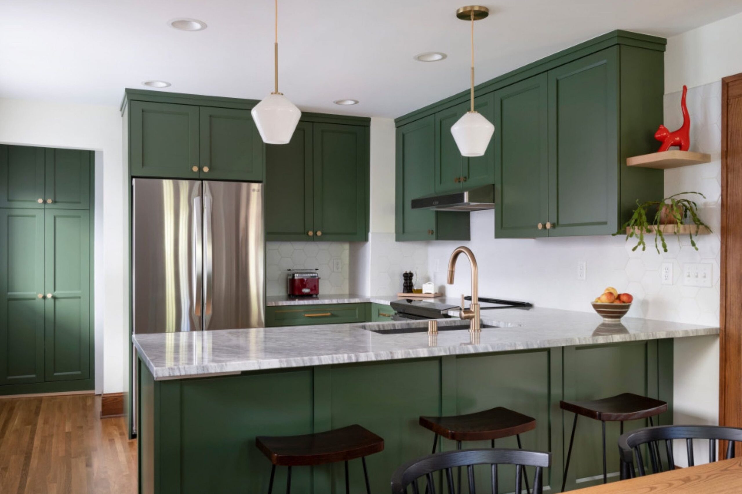 Peale Green by Benjamin Moore in a kitchen
