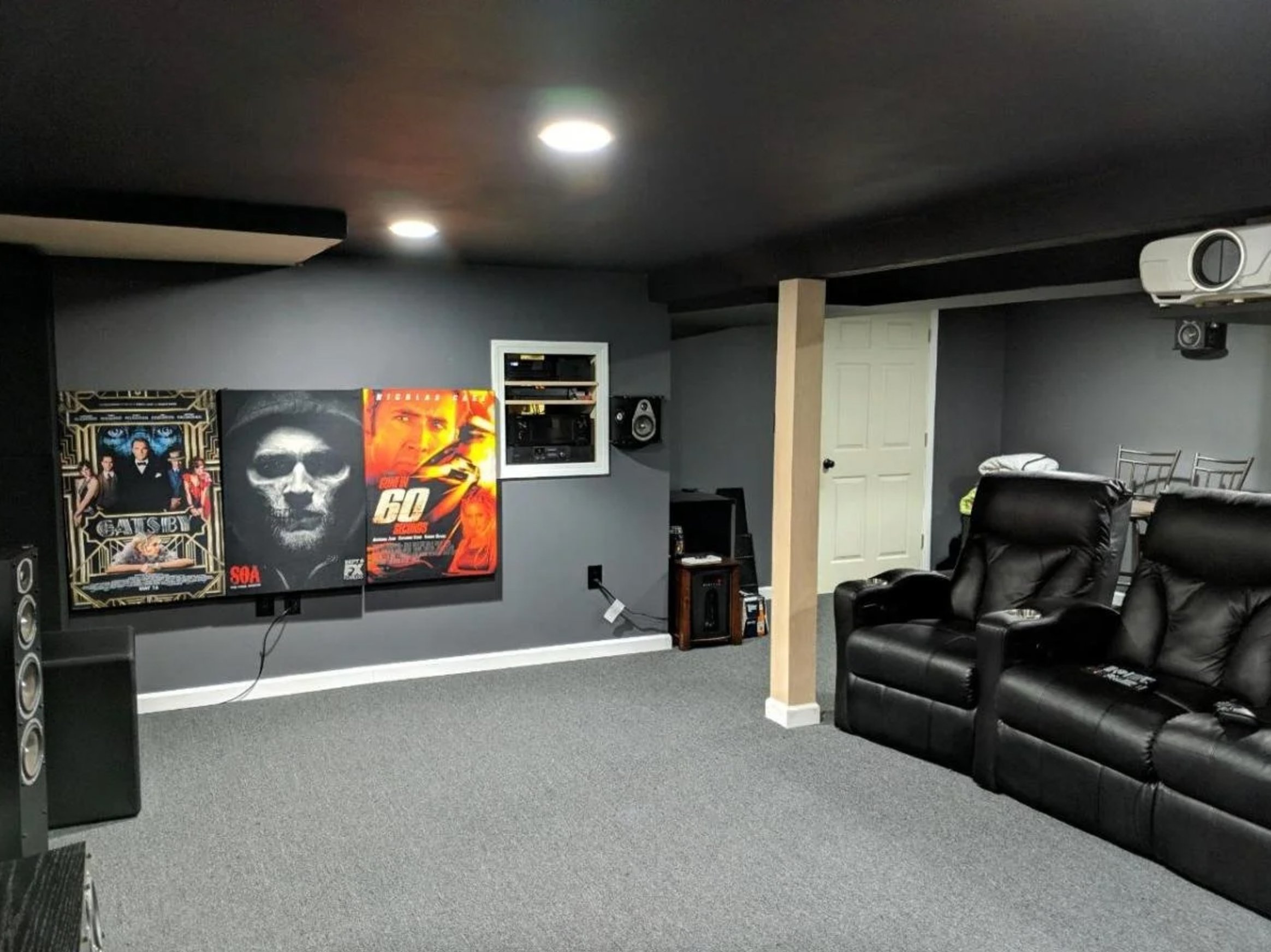 Peppercorn by Sherwin Williams basement
