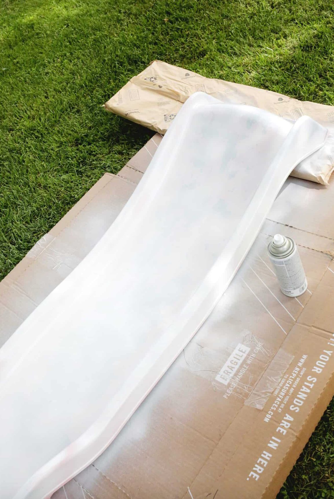 Plastic painting step 2 - sanding