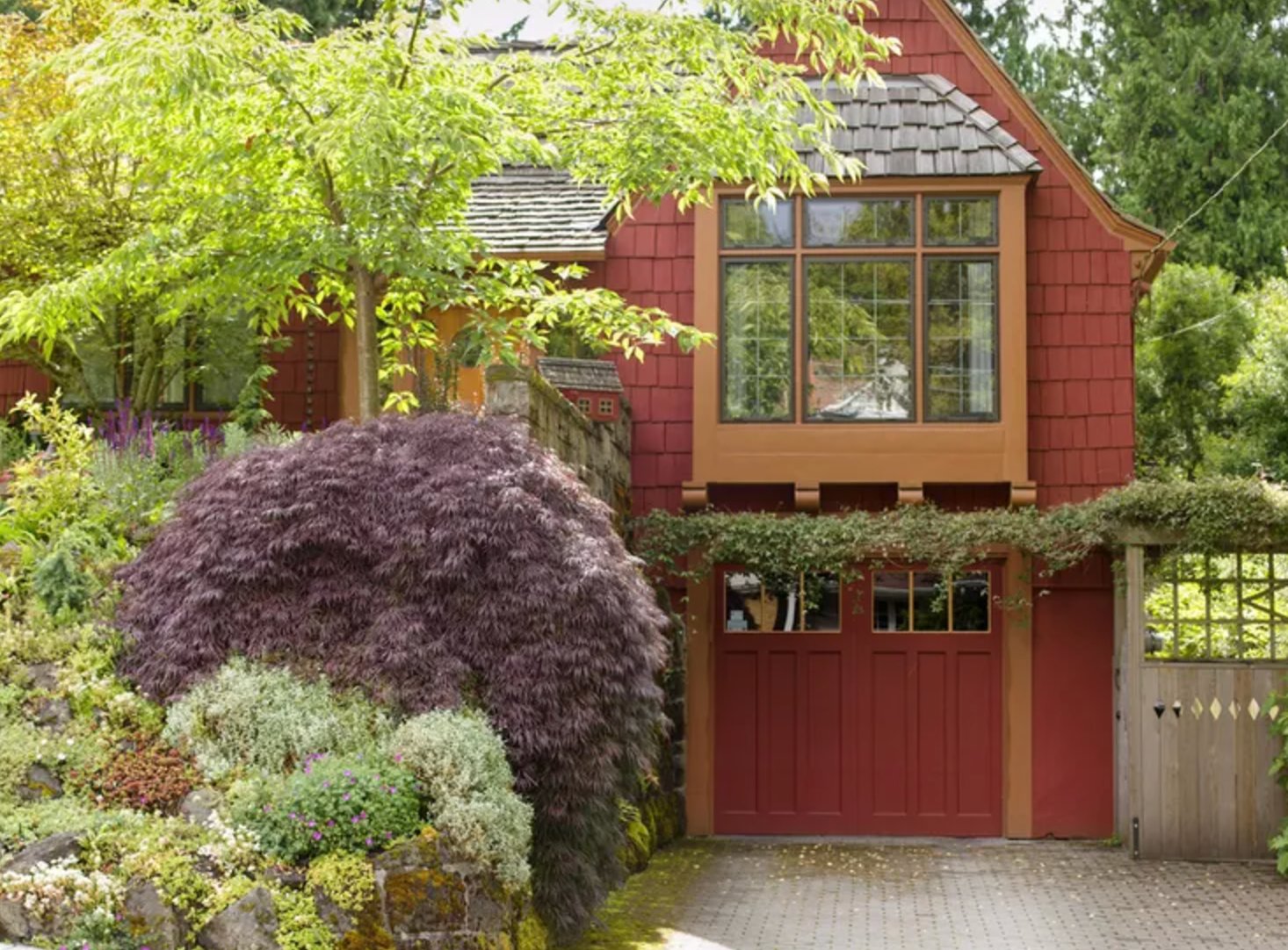 Red and orange house exterior