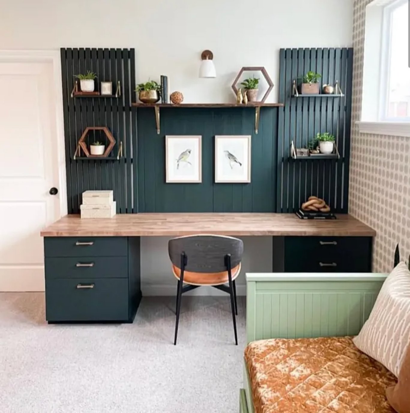 Rookwood Shutter Green home office