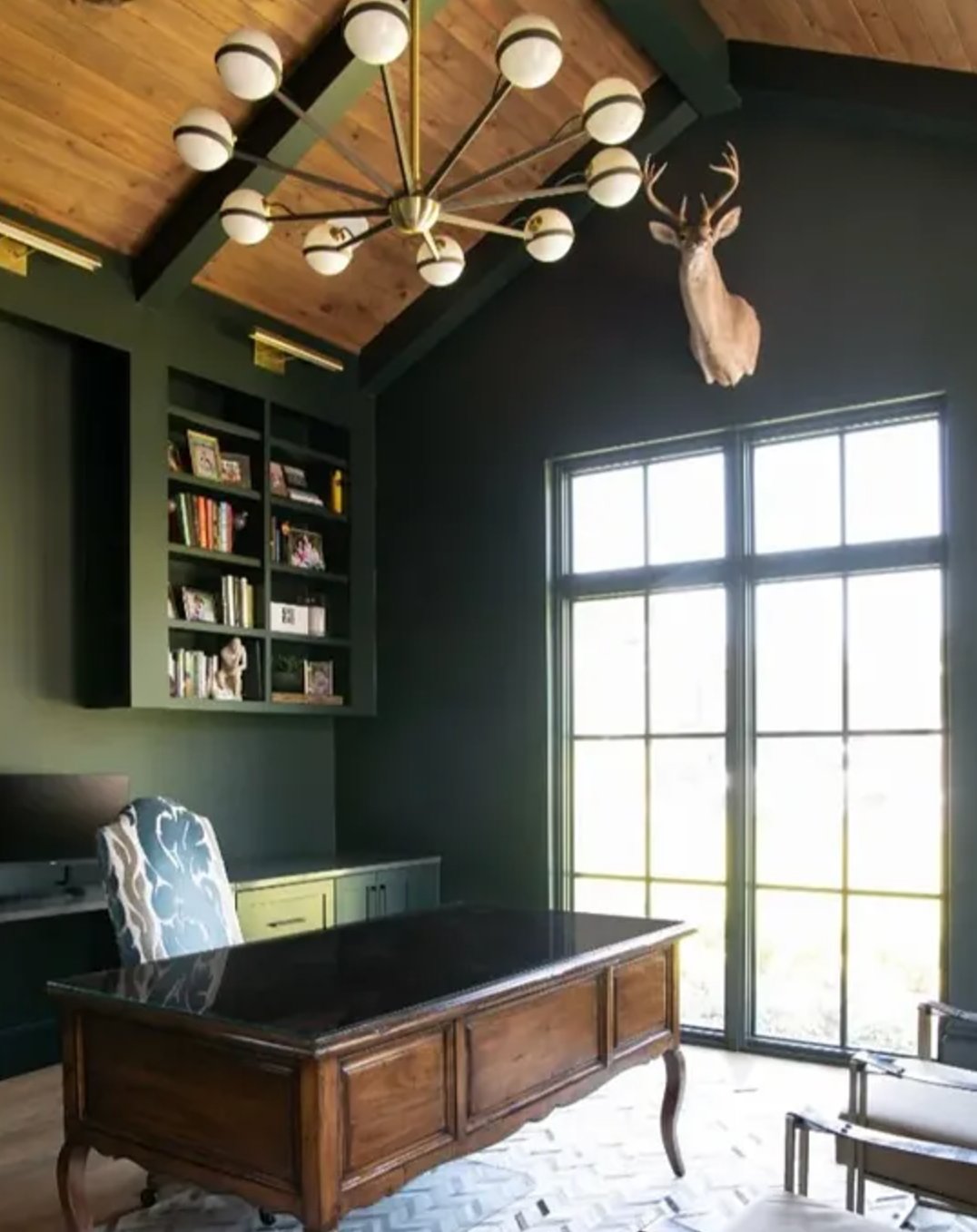 Rookwood Shutter Green in a living room