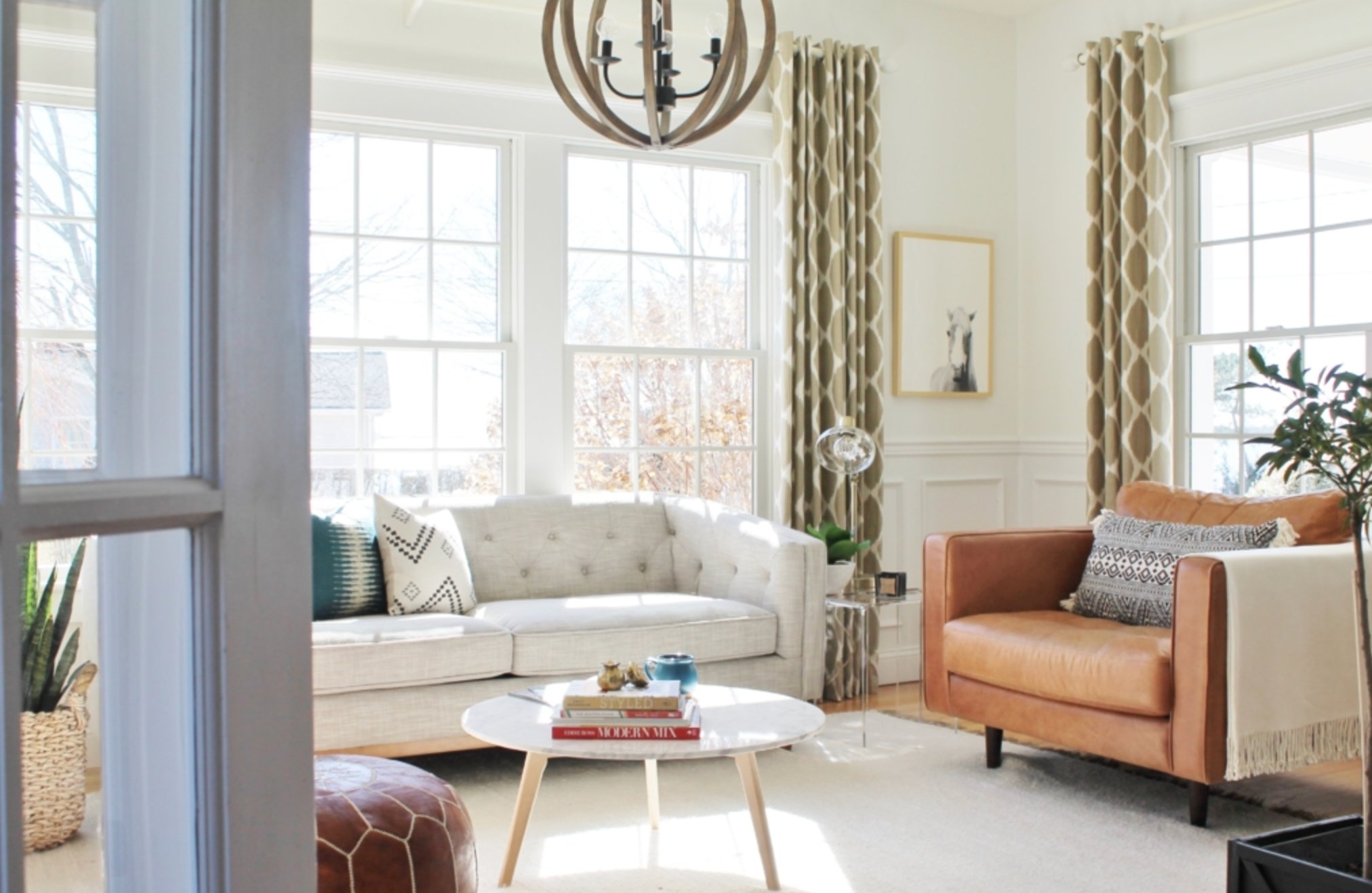 Pure White by Sherwin Williams in living room