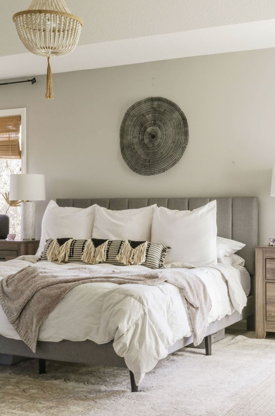 Repose Gray by Sherwin Williams in bedroom