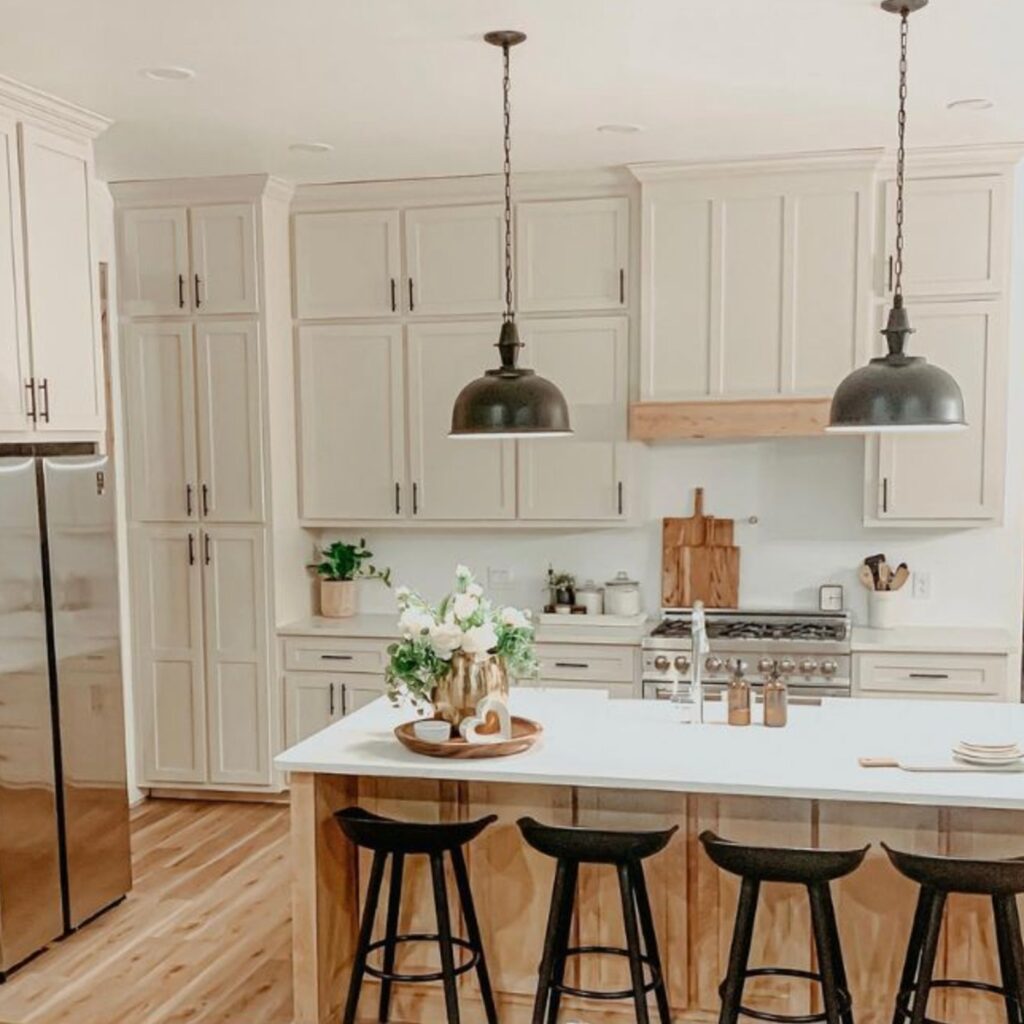 Shoji White by Sherwin Williams in kitchen