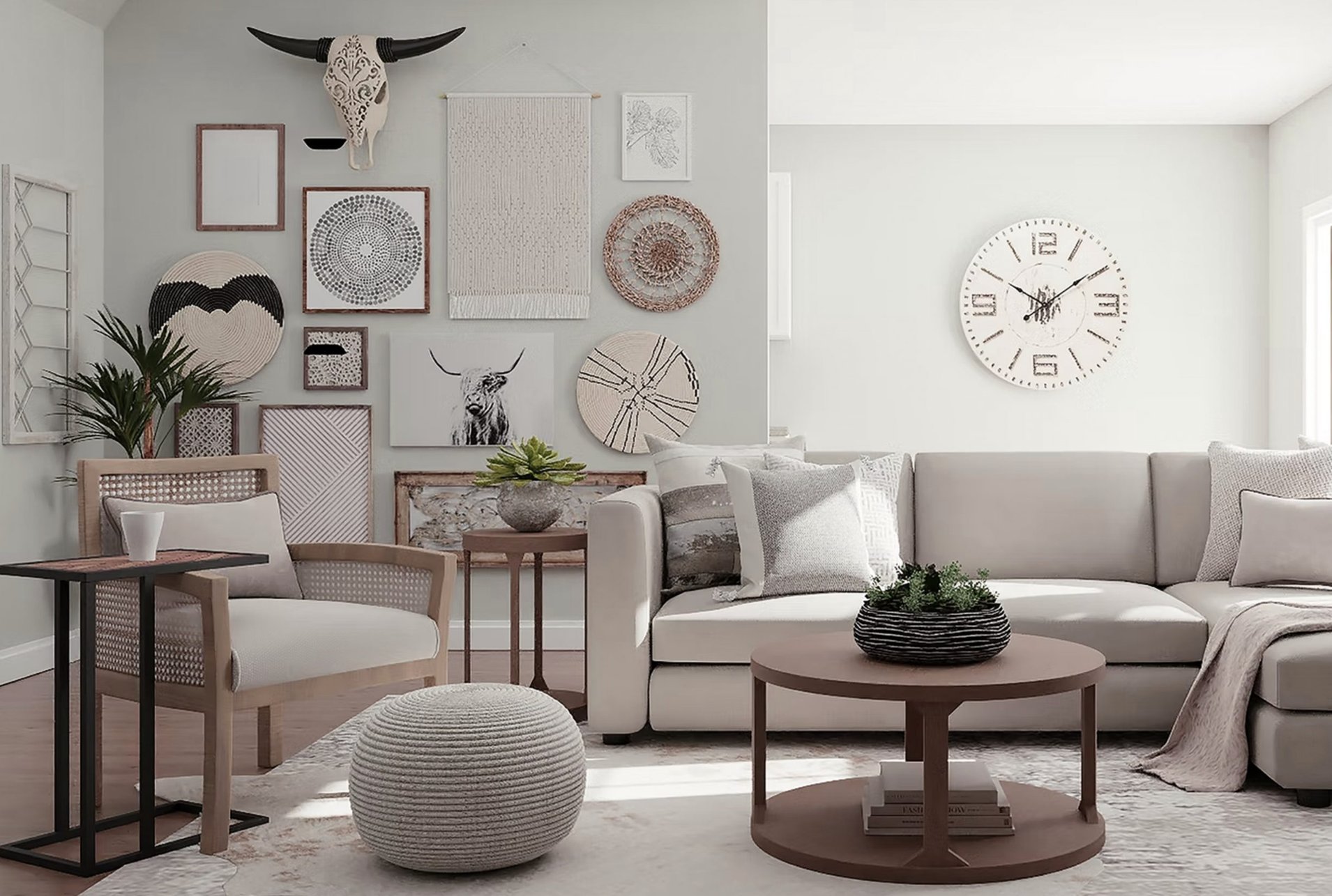 Snowbound by Sherwin Williams in living room