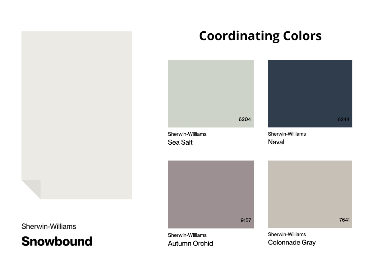 SW Snowbound coordinating colors