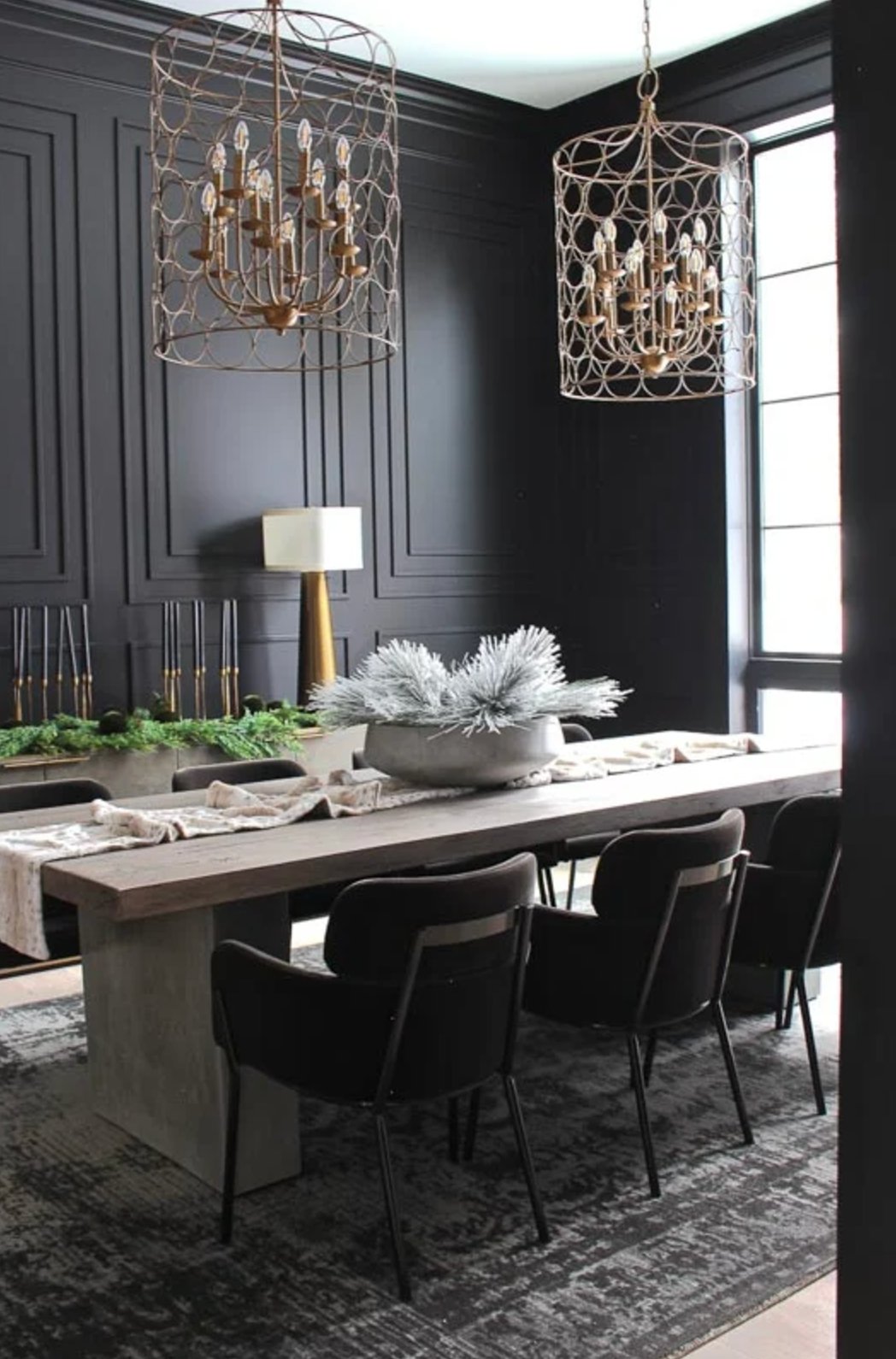 Tricorn Black by Sherwin Williams in living room