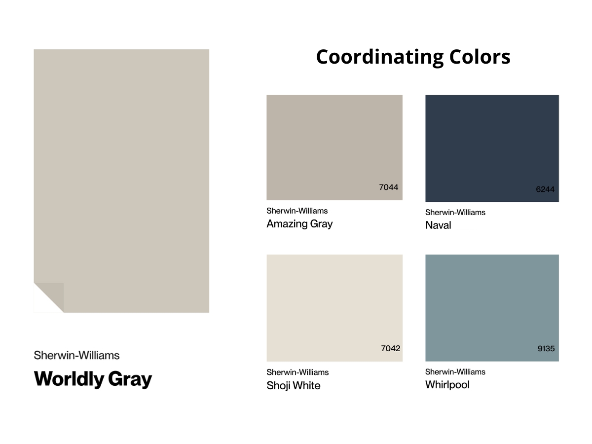 SW Worldly Gray coordinating colors