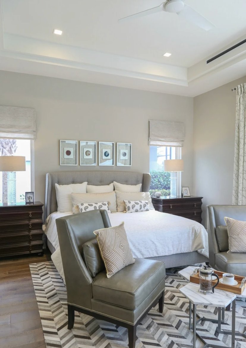 Worldly Gray by Sherwin Williams bedroom
