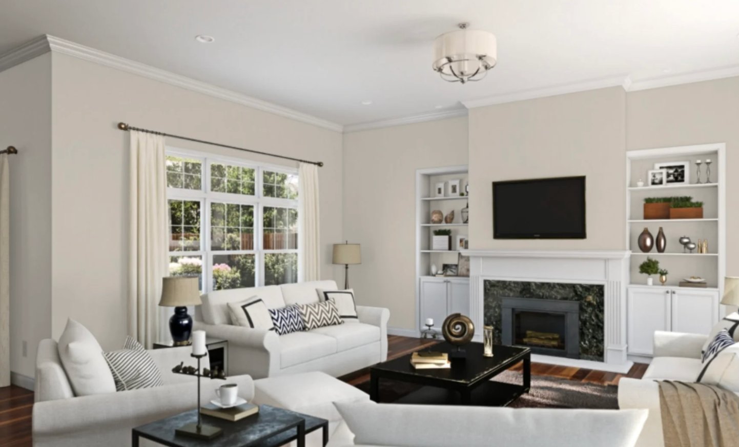 Worldly Gray by Sherwin Williams living room