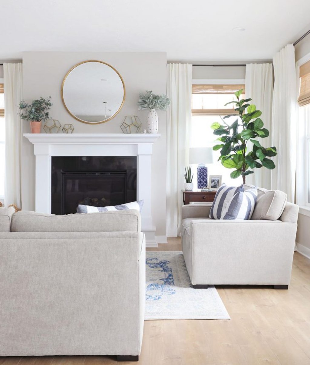 Worldly Gray by Sherwin Williams living room