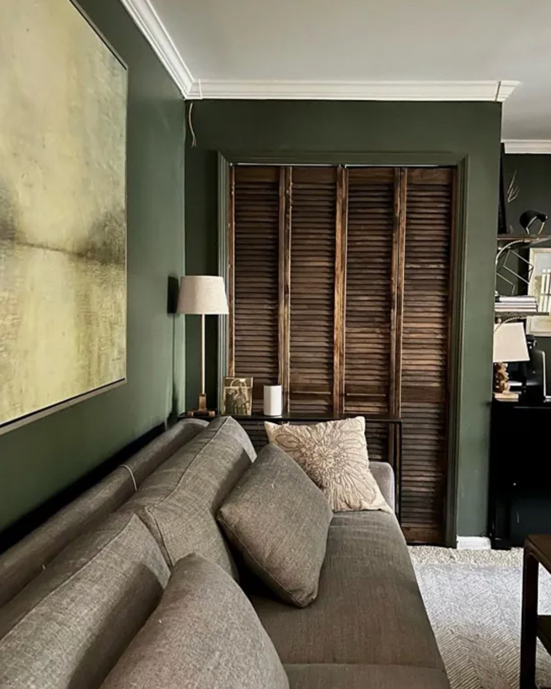 Shade-Grown by Sherwin-Williams in a living room