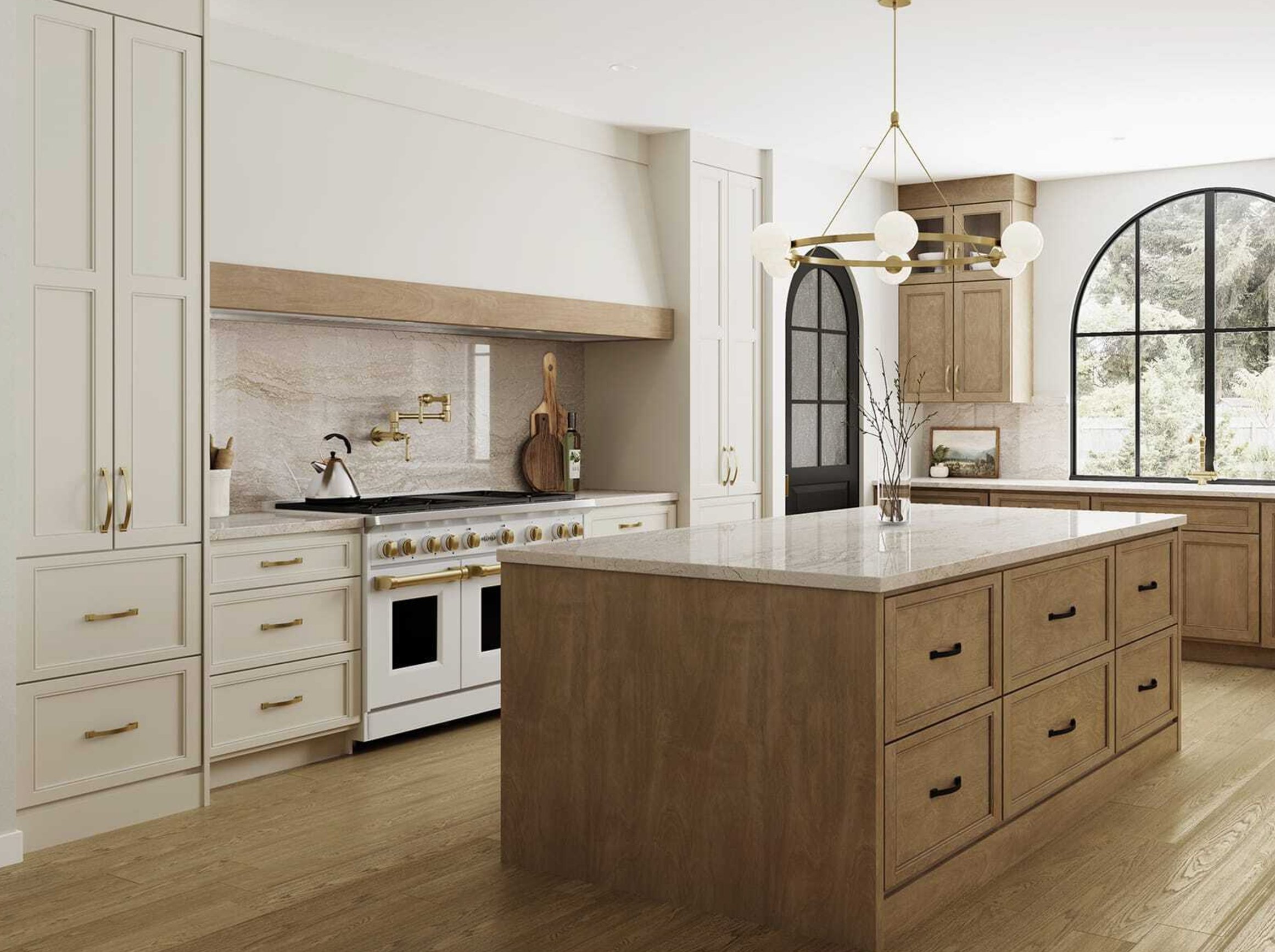 Taupe Kitchen Cabinets 3