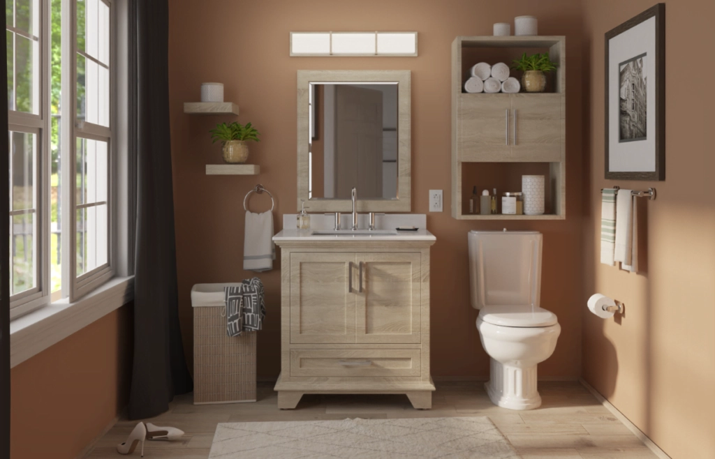 Terra Cotta Trail in a bathroom