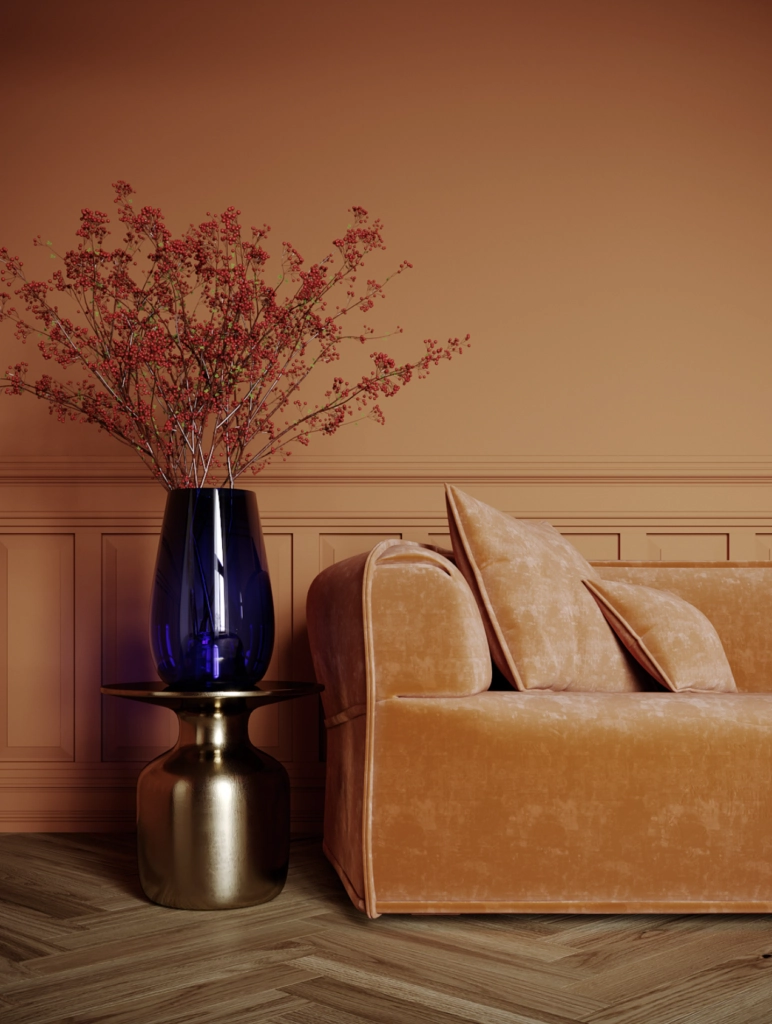 Terracotta in a living room