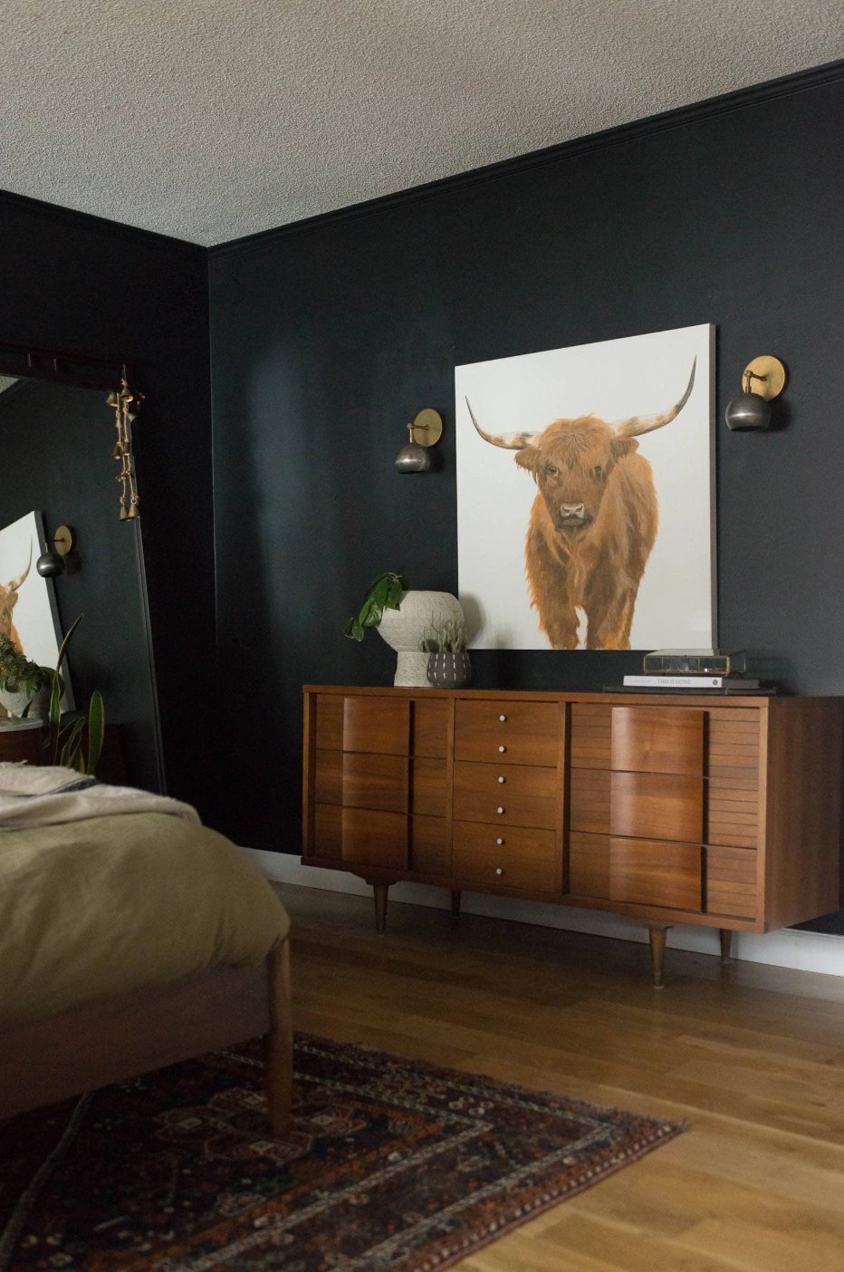 Tricorn Black by Sherwin Williams bedroom