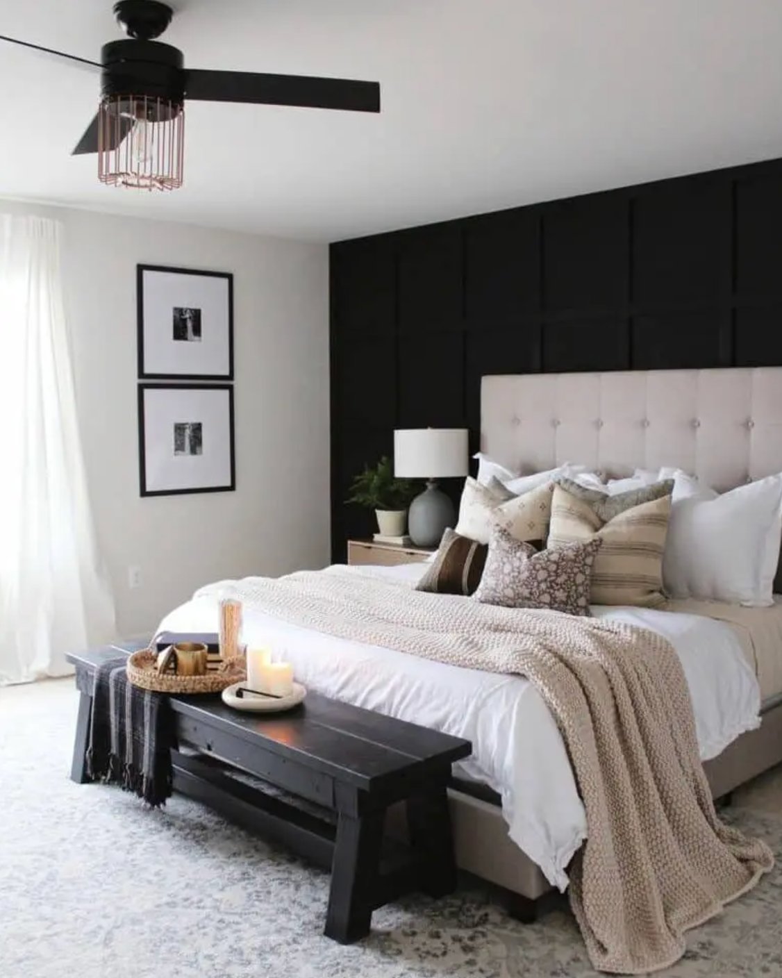 Tricorn Black by Sherwin Williams bedroom