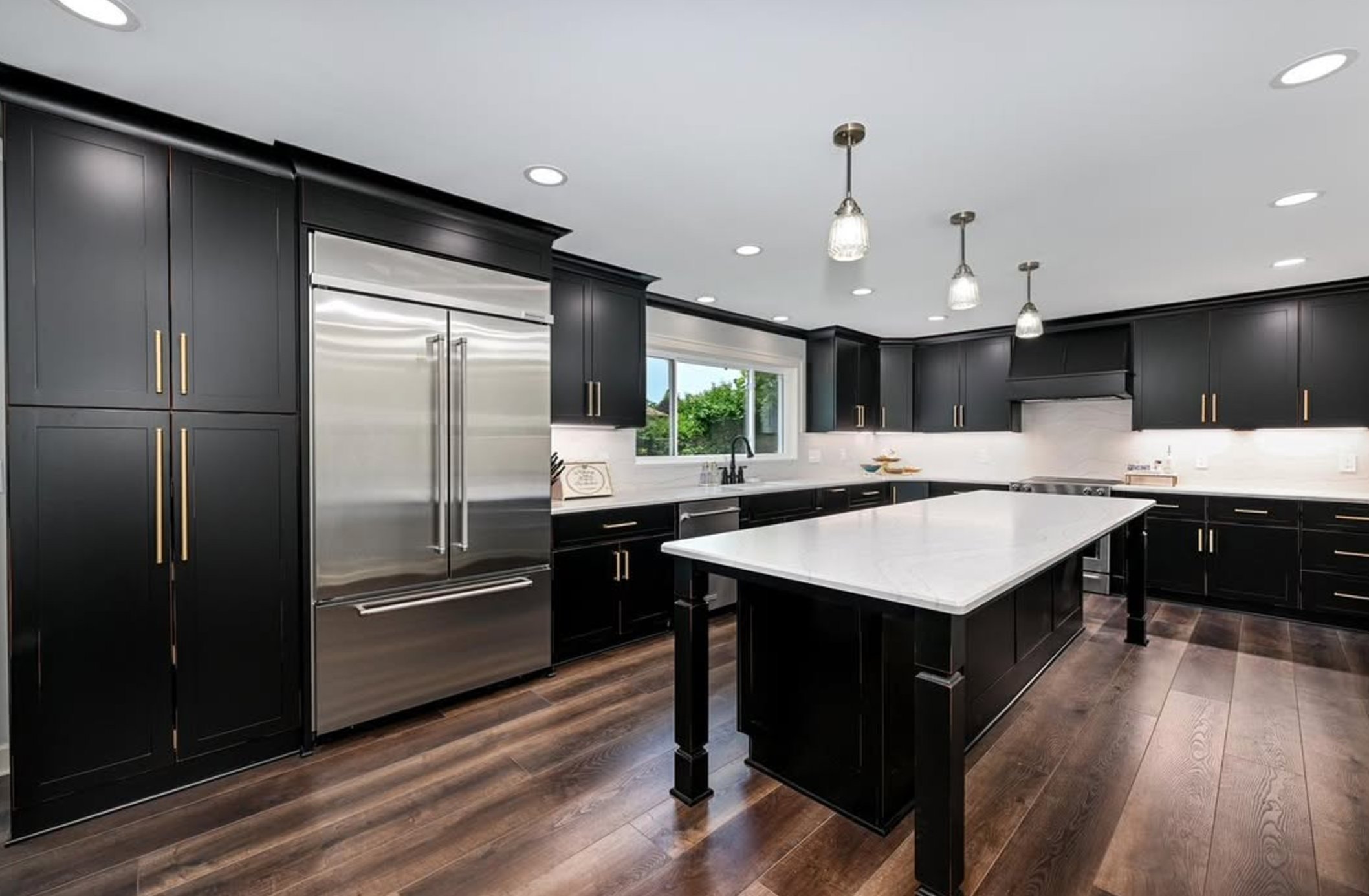 Tricorn Black by Sherwin Williams kitchen cabinets