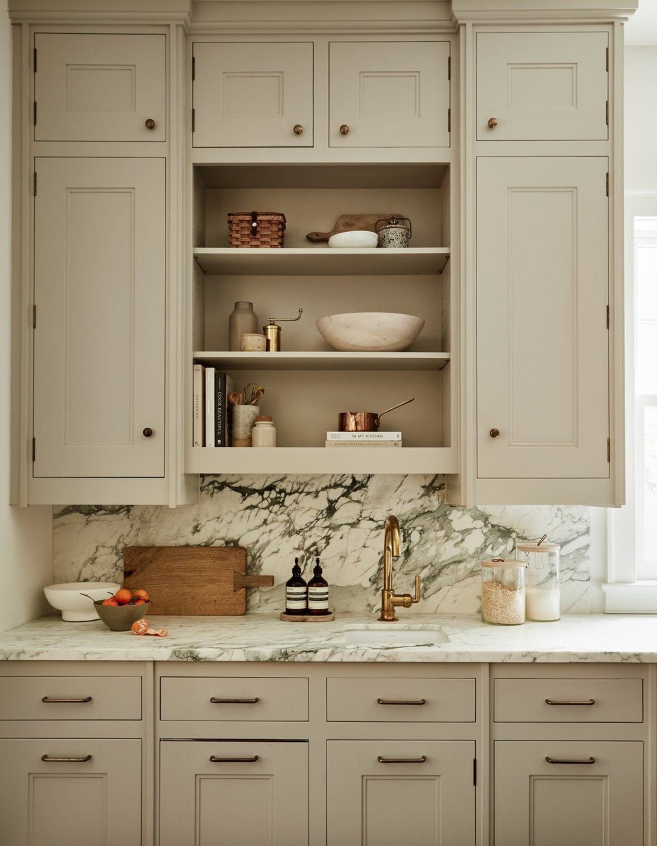 Warm Beige Kitchen Cabinets
